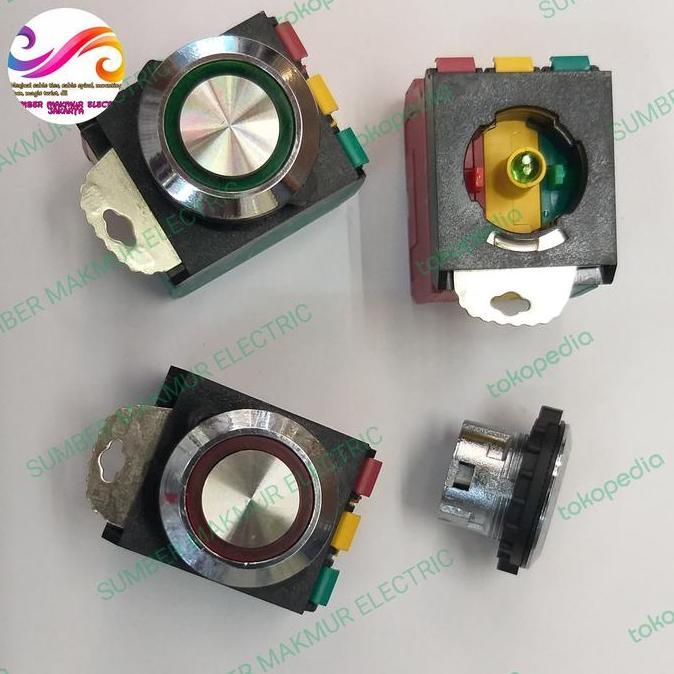 Push Button Lamp 22Mm 220V / Push Button Lampu 22Mm  No Nc Harga Spesial