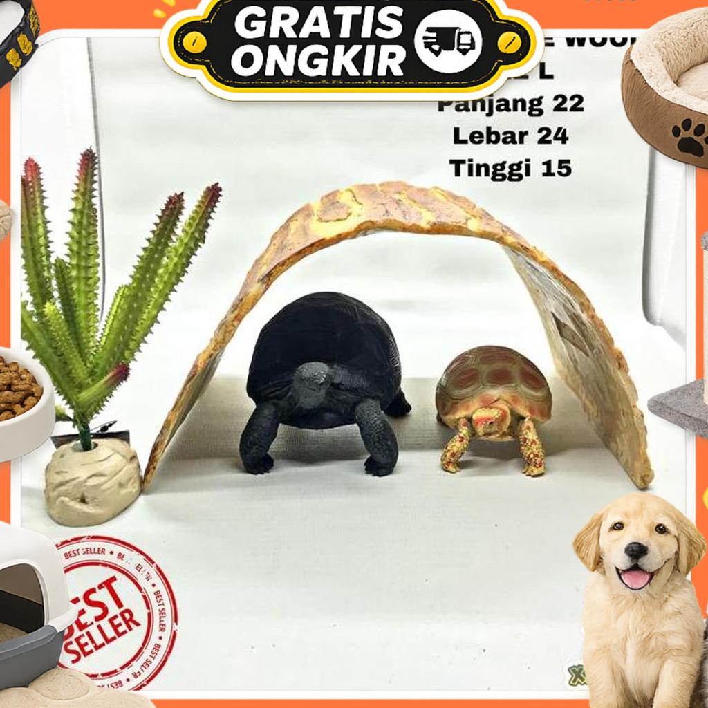 Hiding Cave Wood Size L / Rumah Torto Sulcata Istar Reptile