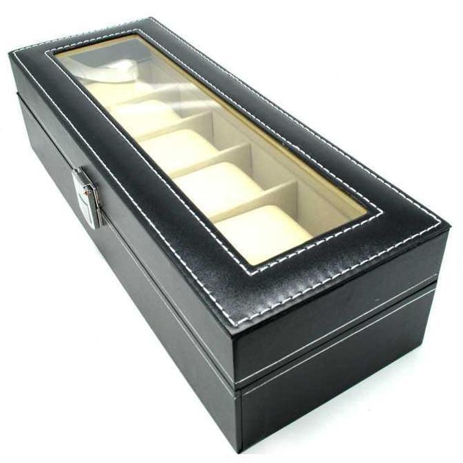 Tempat Jam Tangan/ Kotak Jam Tangan 6 Slot HM