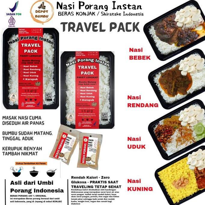 xivastasaranggih8 - travel pack nasi instan beras porang / nasi ransum camping traveling | nasi bebe