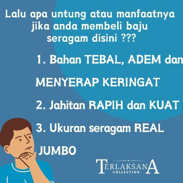 Free Ongkir Seragam Sekolah Sd Jumbo Baju Seragam Sd Bigsize Kemeja Sekolah Sd Lengan Pendek Seragam