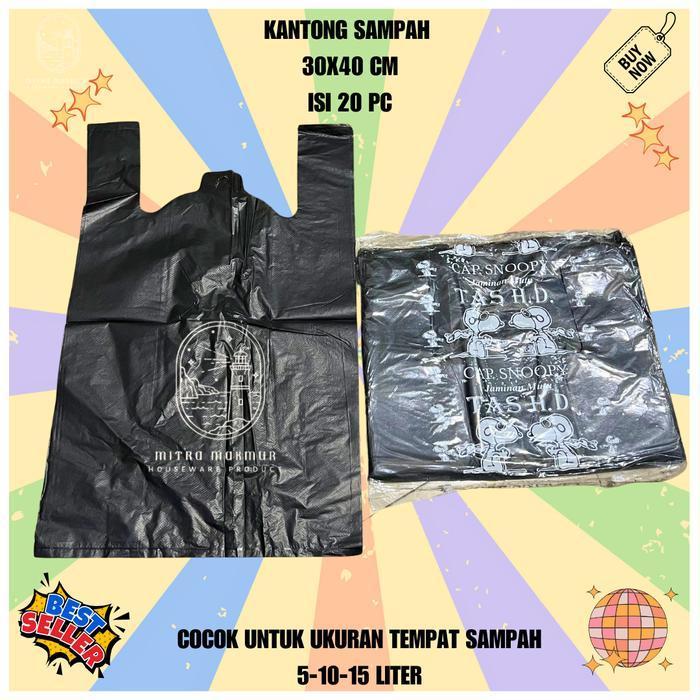 (Diskon) Kantong Sampah Plastik Hitam No 28 Isi 20 Lembar Bestseller