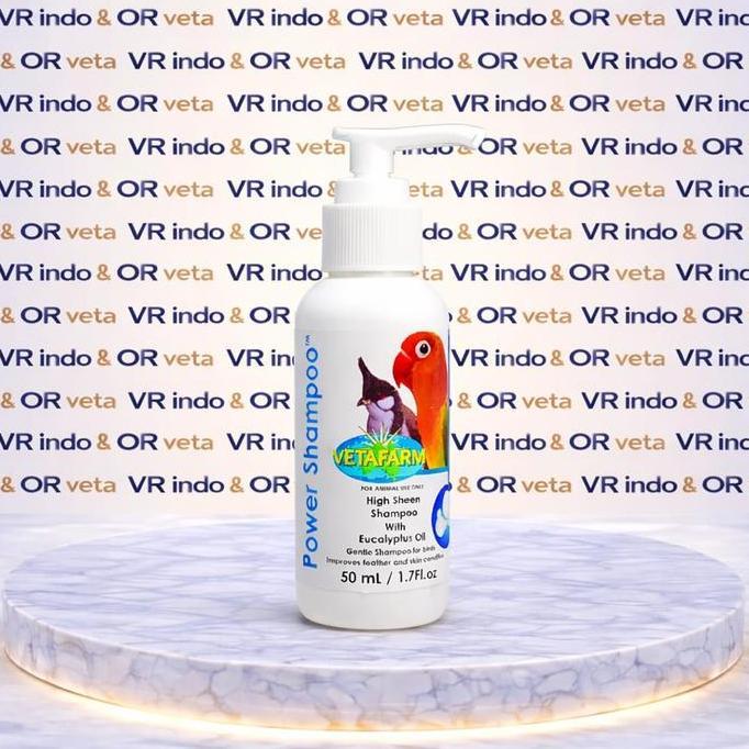 POWER SHAMPOO VETAFARM 50 ML BURUNG MACAW PARROT KAKATUA SAMPOO IMPORT