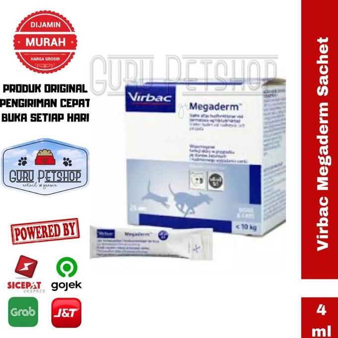 Virbac Megaderm Sachet 4ml Box / Vitamin Bulu Megaderm 4ml Box Isi 28