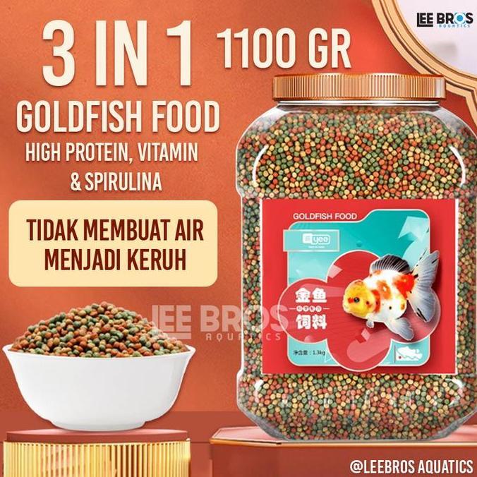 Pakan Ikan Koki Premium / Pelet Ikan Koki 1.5 mm Spirulina + Growth