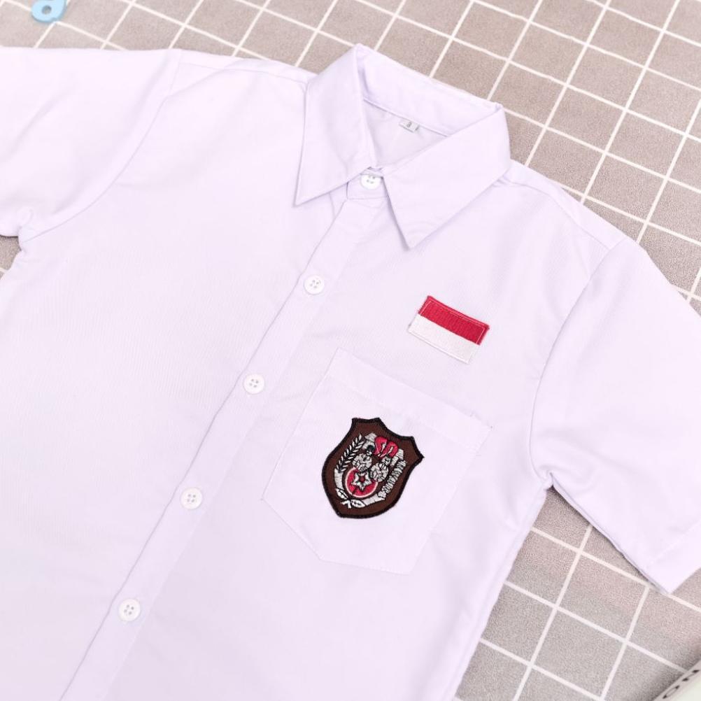 Free Ongkir Baju Seragam Sekolah Sd Anak Laki-Laki Katun Putih