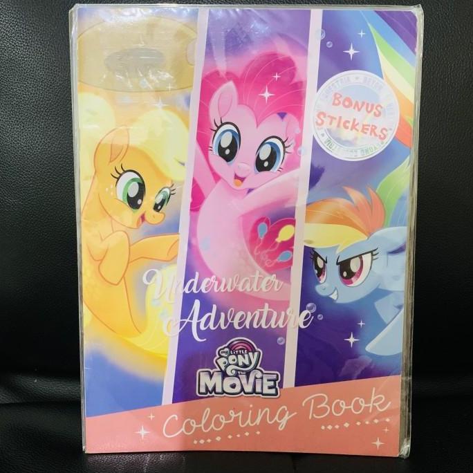 My Little Pony Large Coloring Book Bonus Stickers Buku Mewarnai Anak AS