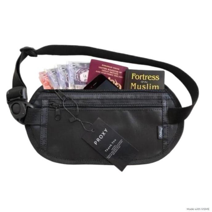 PROXY Tas Passport Haji Umroh Travel Tas Dompet Hp Koin Anti Maling Perlindungan Tambahan Perjalanan