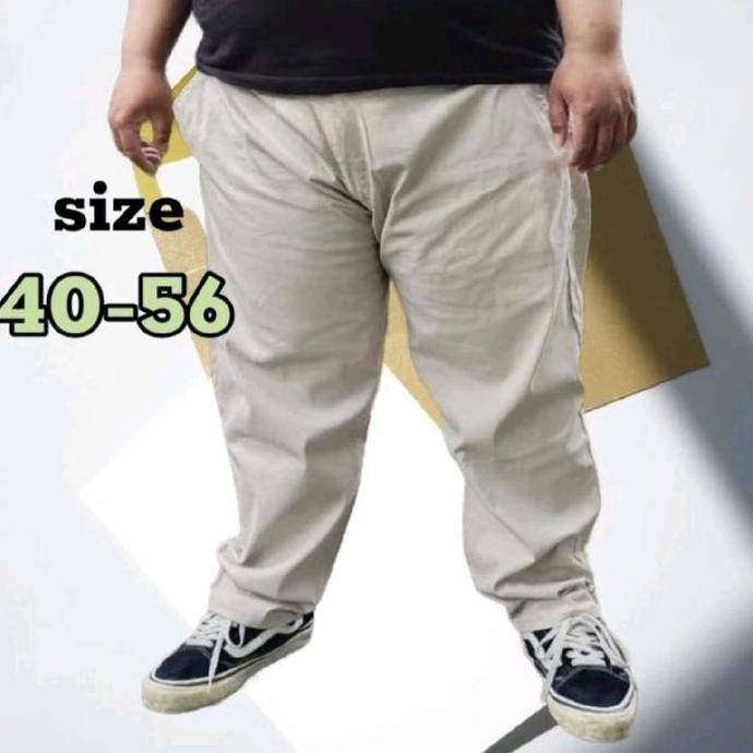 Celana Chinos Panjang Big Size Super Jumbo Pria Dewasa // Celana Chino Jumbo // Celana Panjang Chino