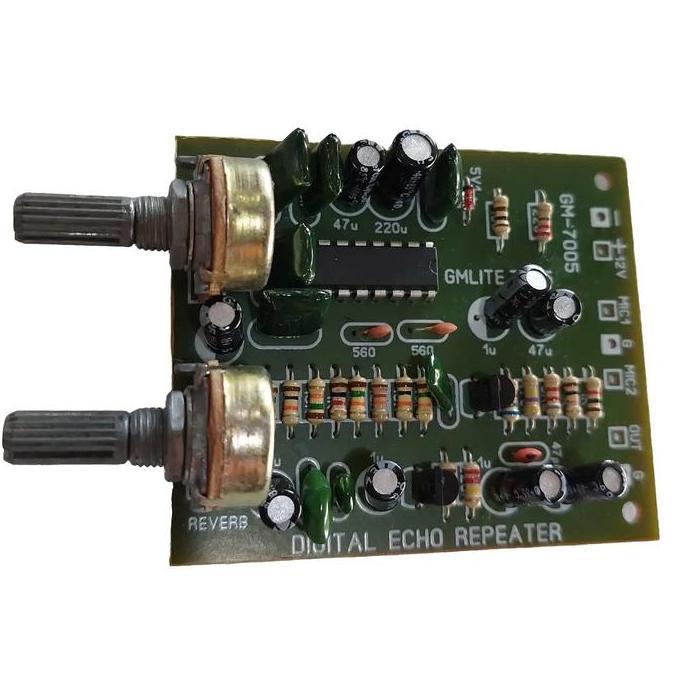 GM 7005 ECHO REVERB DIGITAL MIC ECHO REFEATER 2 POT POTENSIO 810 820 2 TR + SPEED REVERB GM7005 KARA