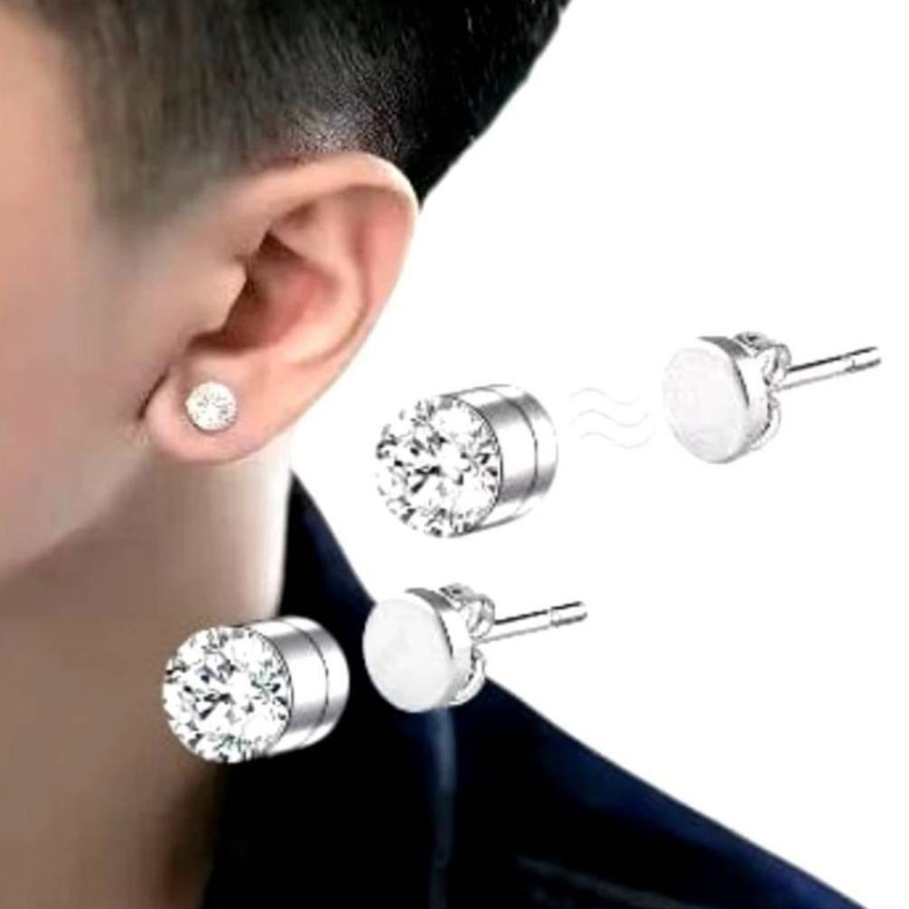 garansi anting magnet fake berlian anting magnet seperti tindik permata pria dan wanita