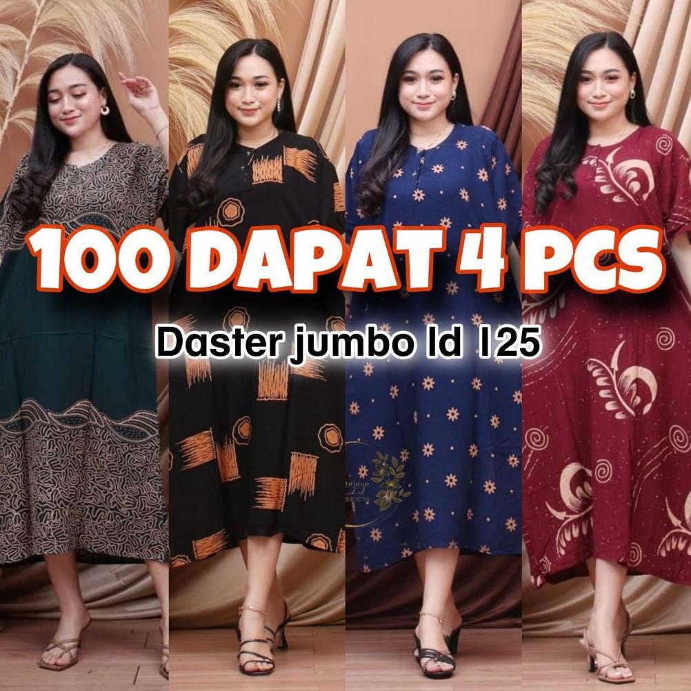 Original [Bisa Cod] 100 Dapat 4Pcs || Daster Rayon Jumbo Lengan Pendek Busui Bumil Kancing Depan Len
