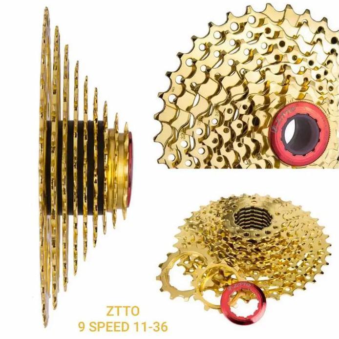 9 Speed GOLD Sprocket ZTTO GOLD 9 speed Sprocket 9sp 11-36T Sprocket 9