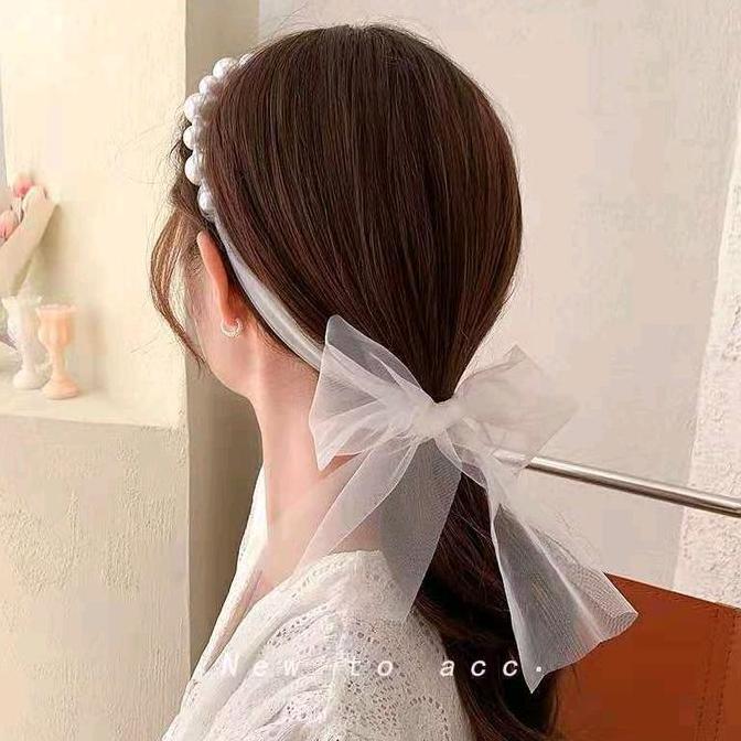 [Adult/Kids] ISELLA PEARL SCARF HEAD BAND Bando Bandana Pita Mutiara Untuk Anak Kecil Dan Dewasa / C