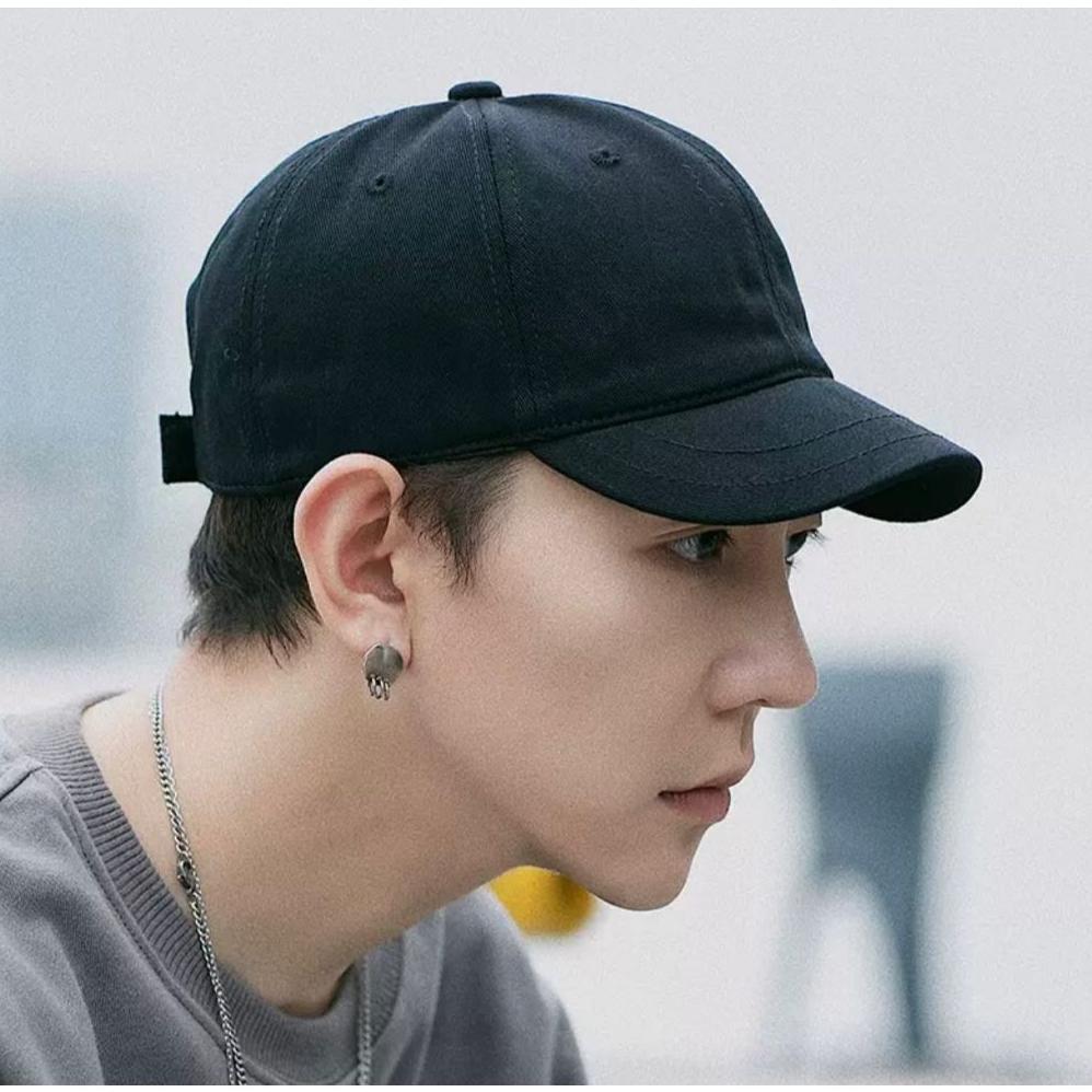 premium topi lidah pendek polos classic japan style/ topi baseball lidah pendek pria wanita dewasa k