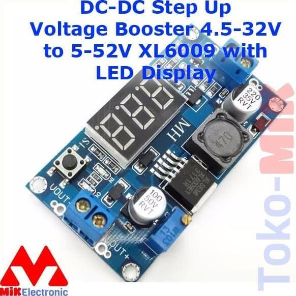Dc-Dc Step Up Voltage Booster Xl6009 Led Display Volt Meter