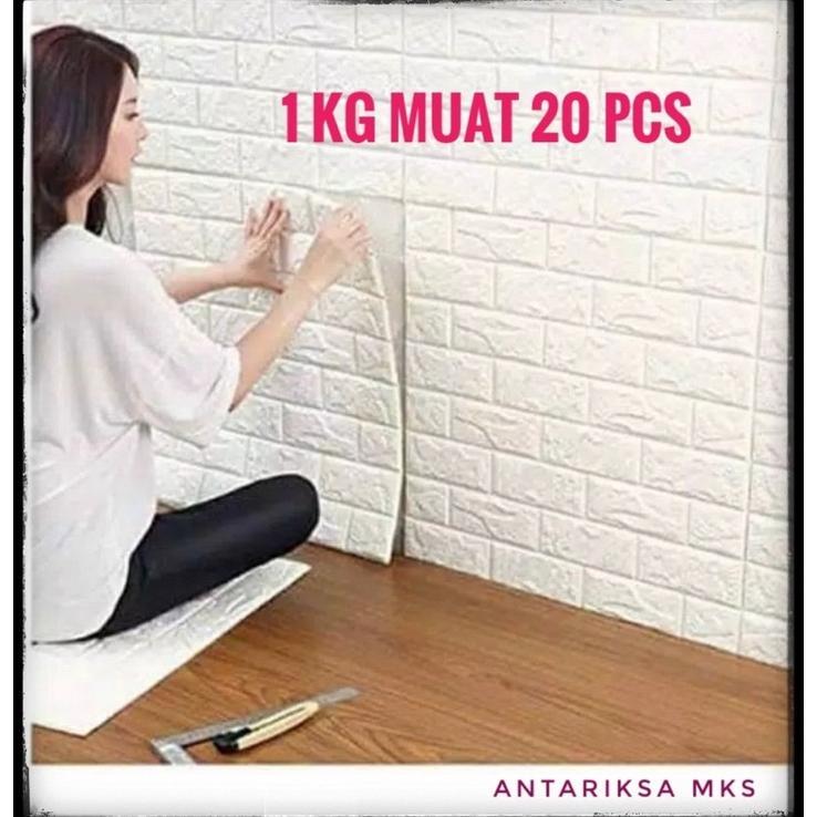 Cuci Gudang Wallpaper Foam 70X38 Cm/ Walpaper Dinding Tebal Motif Bata 3D Ukuran 70 X 38 Cm Antariks