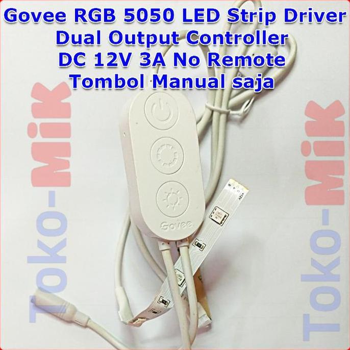 Govee Diy Rgb Color 5050 Smd Led Strip Driver Controller 4 Kabel Dual Output Dc 12V 3A 36W