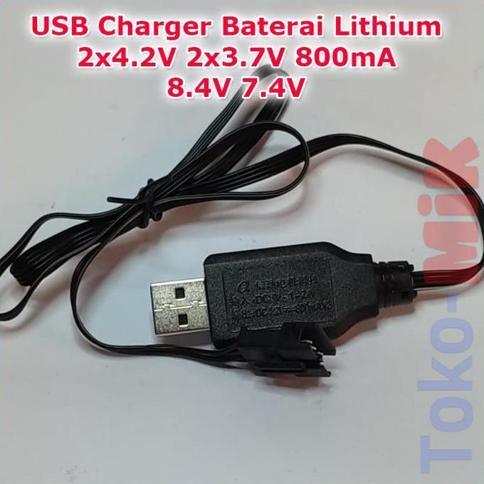 Usb Charger Baterai Lithium 3.7V 4.2V 7.4V 8.4V Input Dc 5V 2A