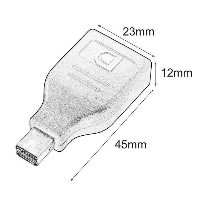 MINI DP TO DISPLAYPORT FEMALE ADAPTER