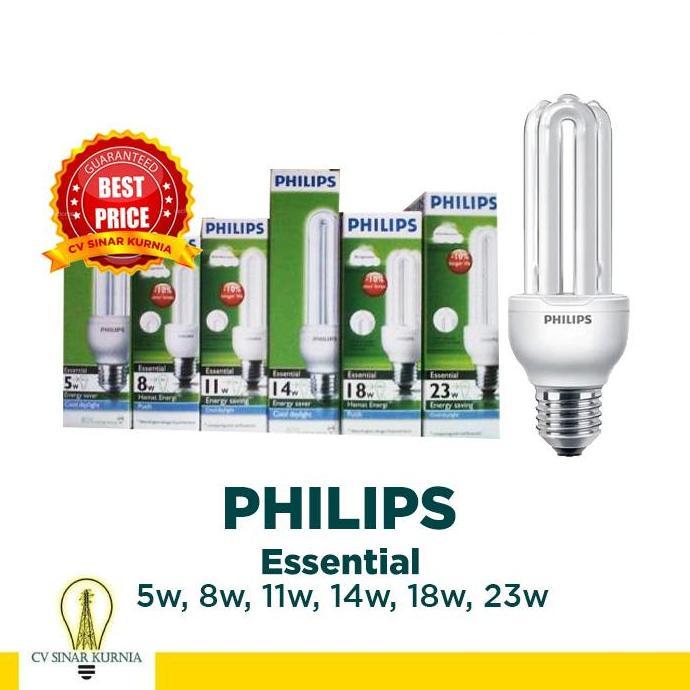 Ready Lampu Philips Essential 23Watt, 23W, 23 Watt, 23 W