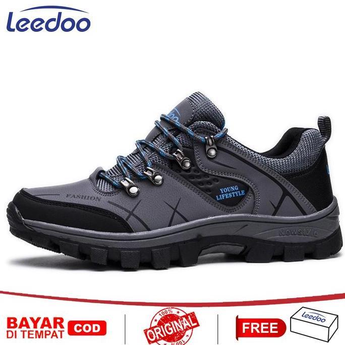 Leedoo Sepatu Hiking / Sepatu Gunung Sepatu Outdoor Pria Antiselip MH202