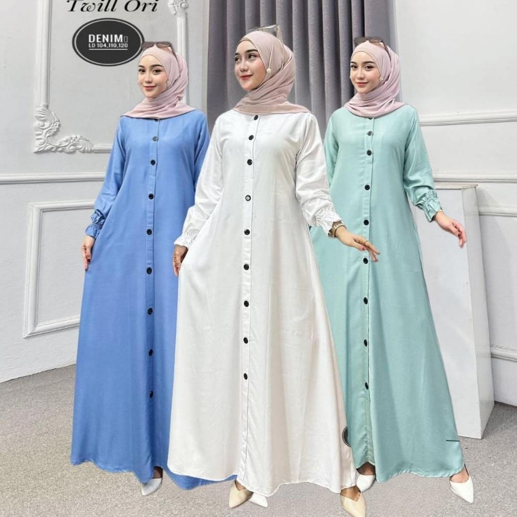 Bagus (Cod)Gamis Twill Ori Polos Termurah Di Shopee Kekinian