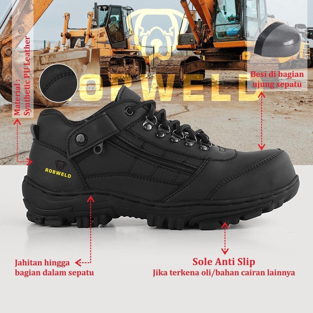 Grade Ori Sepatu Safety Boots Pria Ujung Besi Outdoor Kerja Lapangan, Sepatu Pria Safety Murah Berku