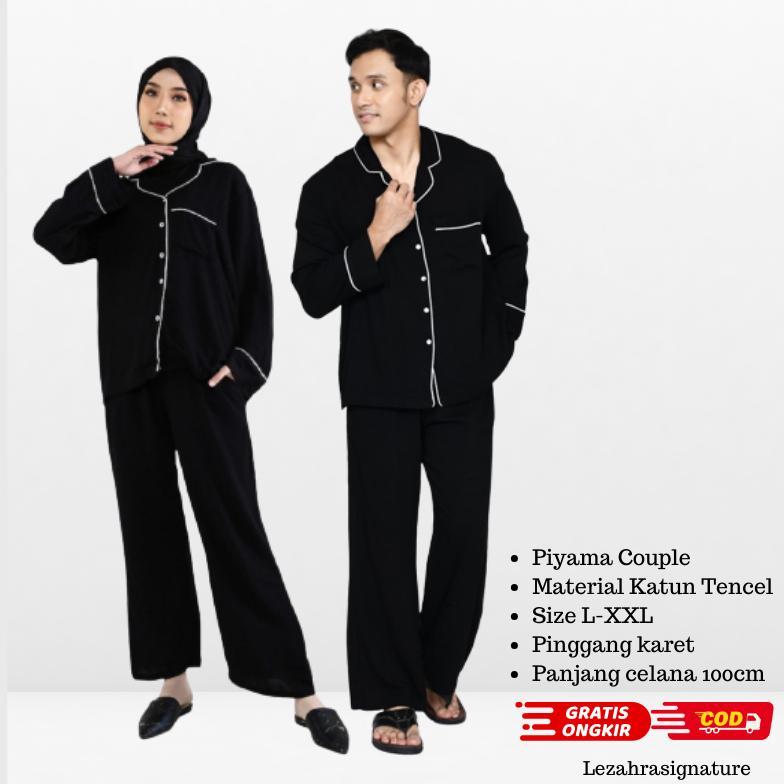 HOT SALE Setelan Baju Tidur Piyama Couple Pasangan Bunda Ayah Fit L- XXL Lezahrasignature Piama Leng