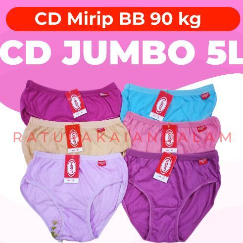 original 3 pcs celana dalam cd wanita polos halus size m-l-xl-3l-4l-5l undies cewek dewasa remaja ju
