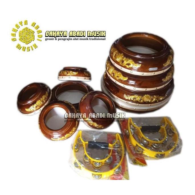 Sale Rebana 1 Set Kasidah Jepara Ukir & Polos Super Professional 10 Pemain