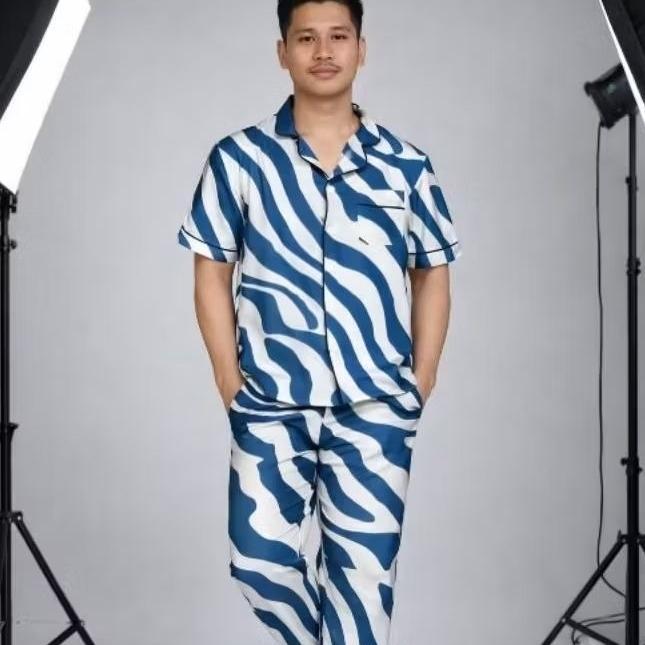 PROMO TERBARU Piyama 1 Set / Baju Tidur Motif Zebra Pria Wanita