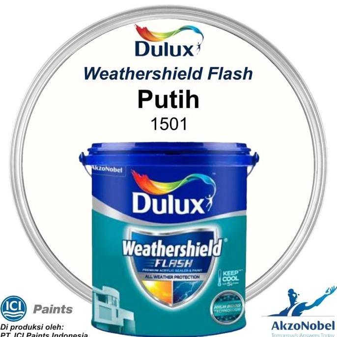 DULUX WEATHERSHIELD FLASH 20 LT - PUTIH / WHITE 1501