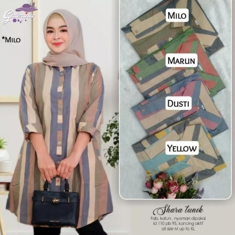 100% Aman Tunik Jumbo Ld 110 - Kemeja Kerja Salur Kekinian Muat 75 Kg