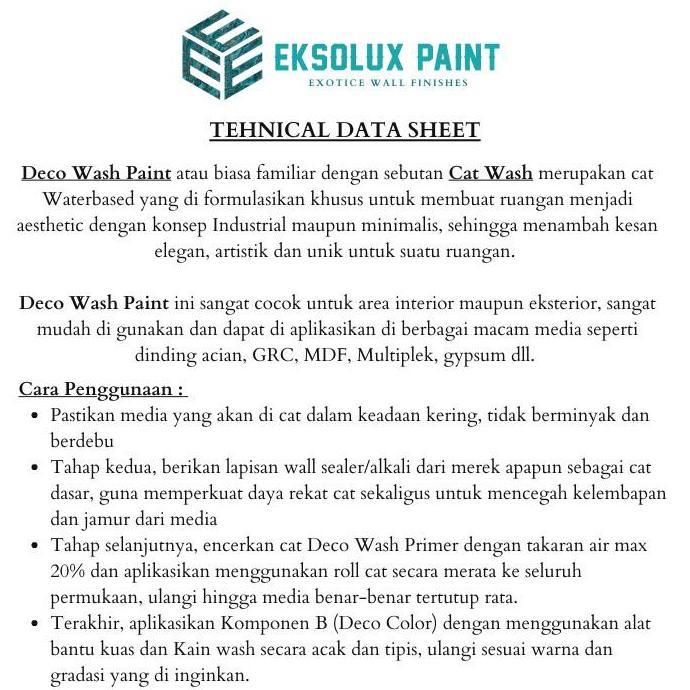 Cat Cement Wash Tembok Motif Semen Ekspos - Paket 5m2 Cat Dekoratif Cement Wash