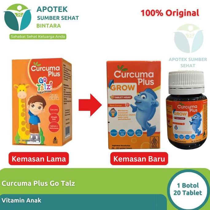 Lansungkirim- Curcuma Plus Go Talz Tablet/Curcuma Plus Grow - Vitamin Anak