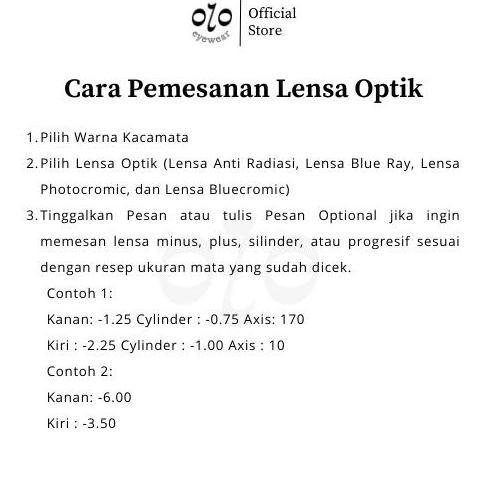 Sale (Beli 1 Gratis 1) Kacamata Olo Frame Hanah Blueray Cateye Mini Kacamata Untuk Muka Kecil Wanita