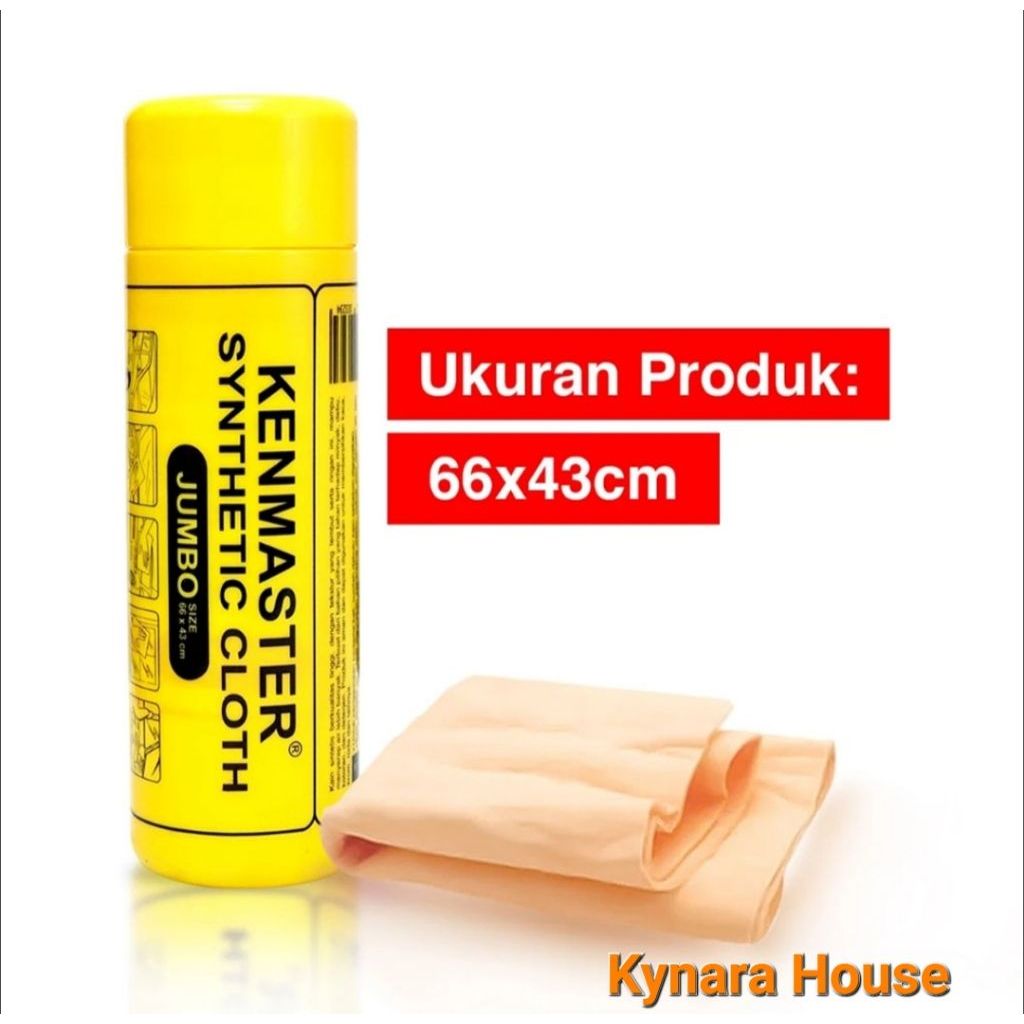 Kenmaster Plas Chamois Kanebo Lap Mobil Yellow Jumbo 66x43cm