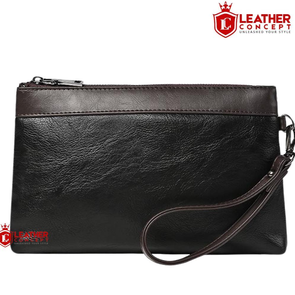 BESTPROMO LEATHER CONCEPT Tas Tangan Pria - Clutch Pria (LOTUS)