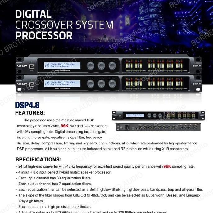 Speaker Management Ashley DSP 4.8 DSP4.8 Original DLMS Ashley 4in 8out