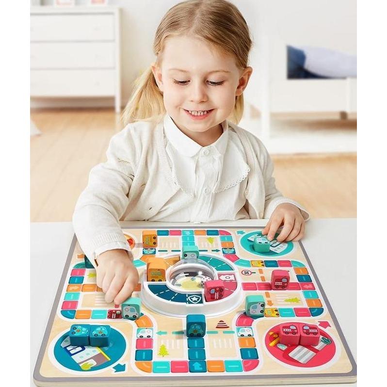 Top Bright 2 in 1 Ludo Board Game mainan edukasi ular tangga anak Diskon