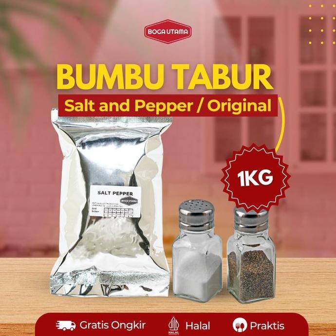 Qivarashop_ - Bumbu Tabur Salt Pepper Original 1 kg Ayam Taiwan