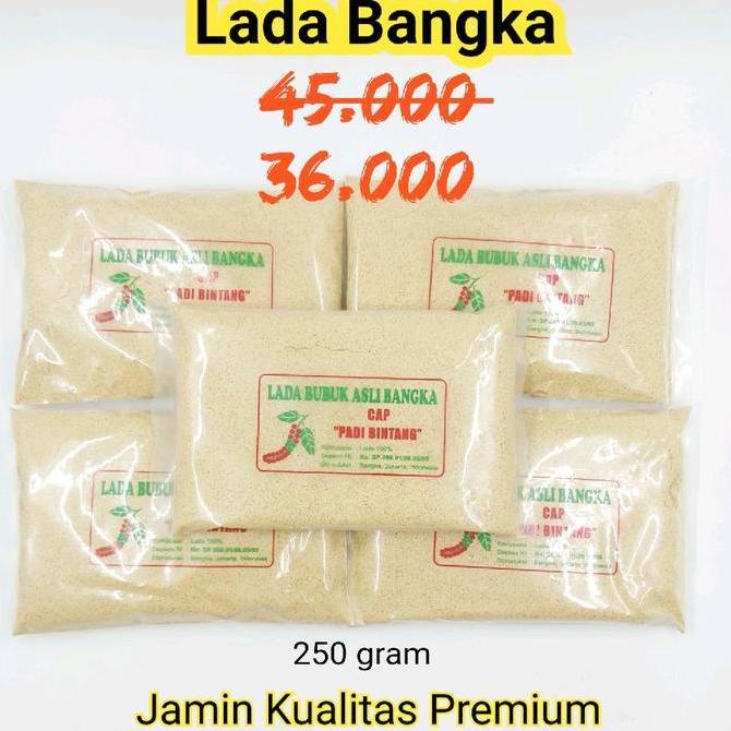 Qivarashop_ - lada bubuk asli bangka 250 gram. lada putih bangka. merica bangka