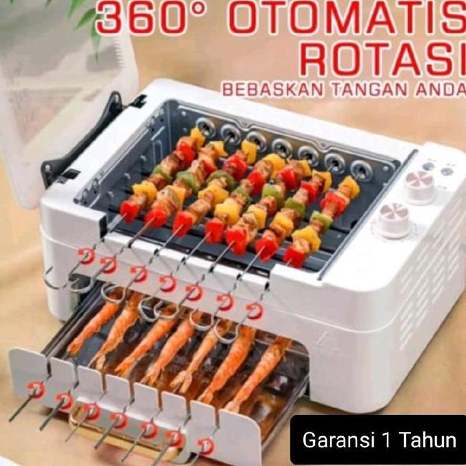 6BANKAVARSHOP - ALAT PEMANGGANG SATE OTOMATIS PUTAR OVEN GRILL KEBAB BBQ HOTPOT SKEWER