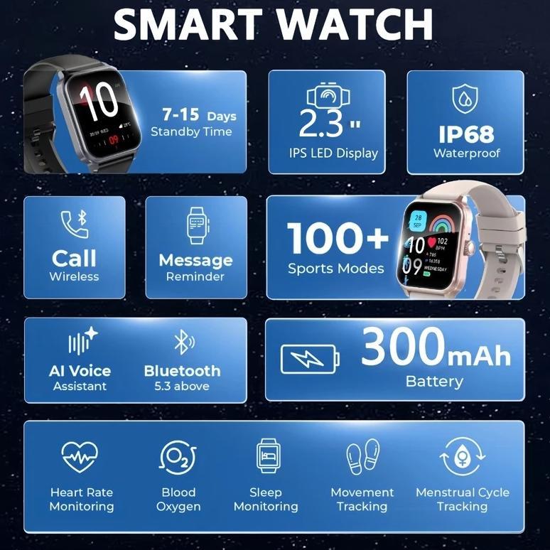 New Deals Laxasfit Smartwatch Series S11 Pro Max 2.3" Amoled Large Touch Screen Bluetooth Call Ip68 