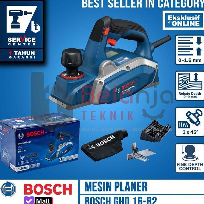 Bosch Mesin Serut Kayu Ketam GHO 16-82 Planner Blade Mesin Sugu 600 Watt