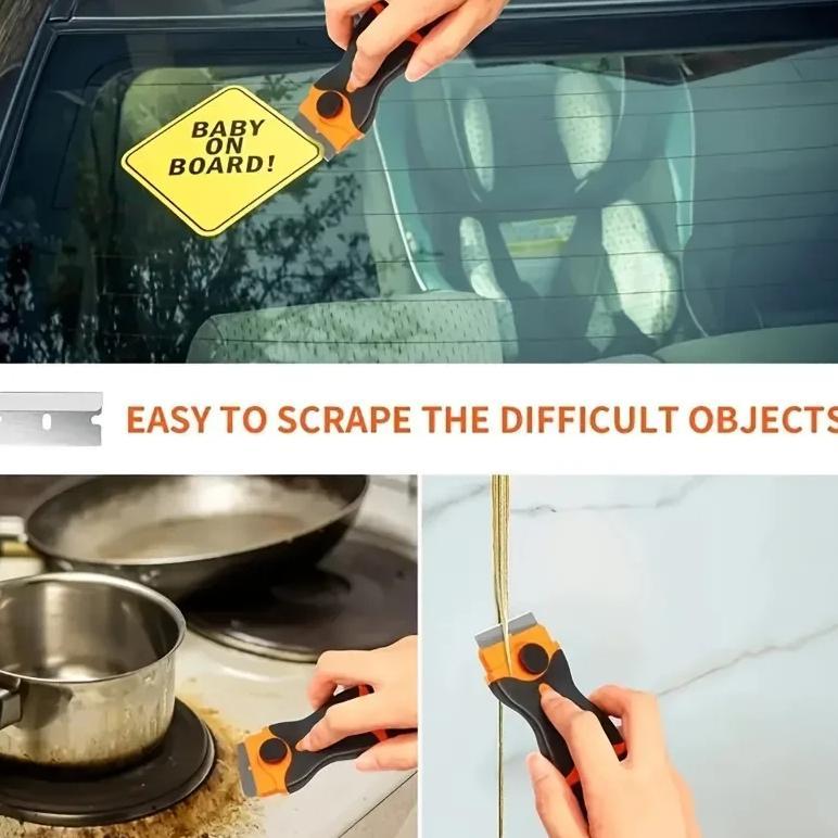 Razor Blade Scraper, 2-In-1 Scraper Tool, Multi-Purpose Cleaning Razor Scraper