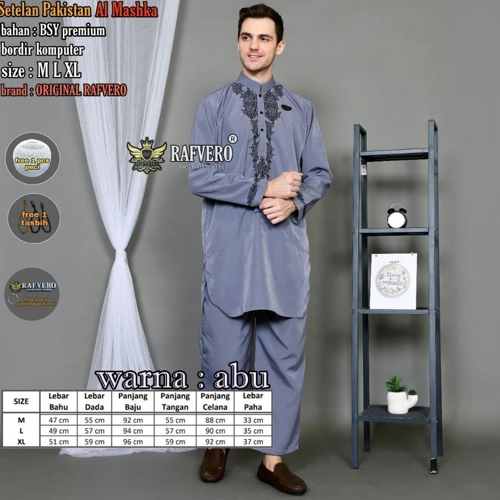 TERBARU SETELAN PAKISTAN AL-MASHKA RAFVERO - SETELAN BAJU KOKO PRIA RAFVERO
