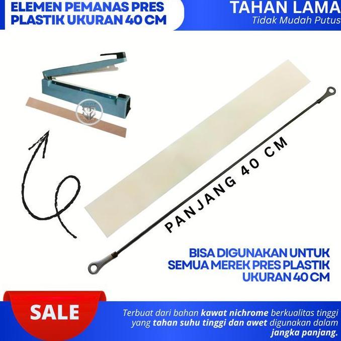 TERLARIS ELEMEN KAWAT PEMANAS SEALER 40 CM ELEMEN PEMANAS PRES PLASTIK ELEMEN IMPULSE SEALER KAIN KA