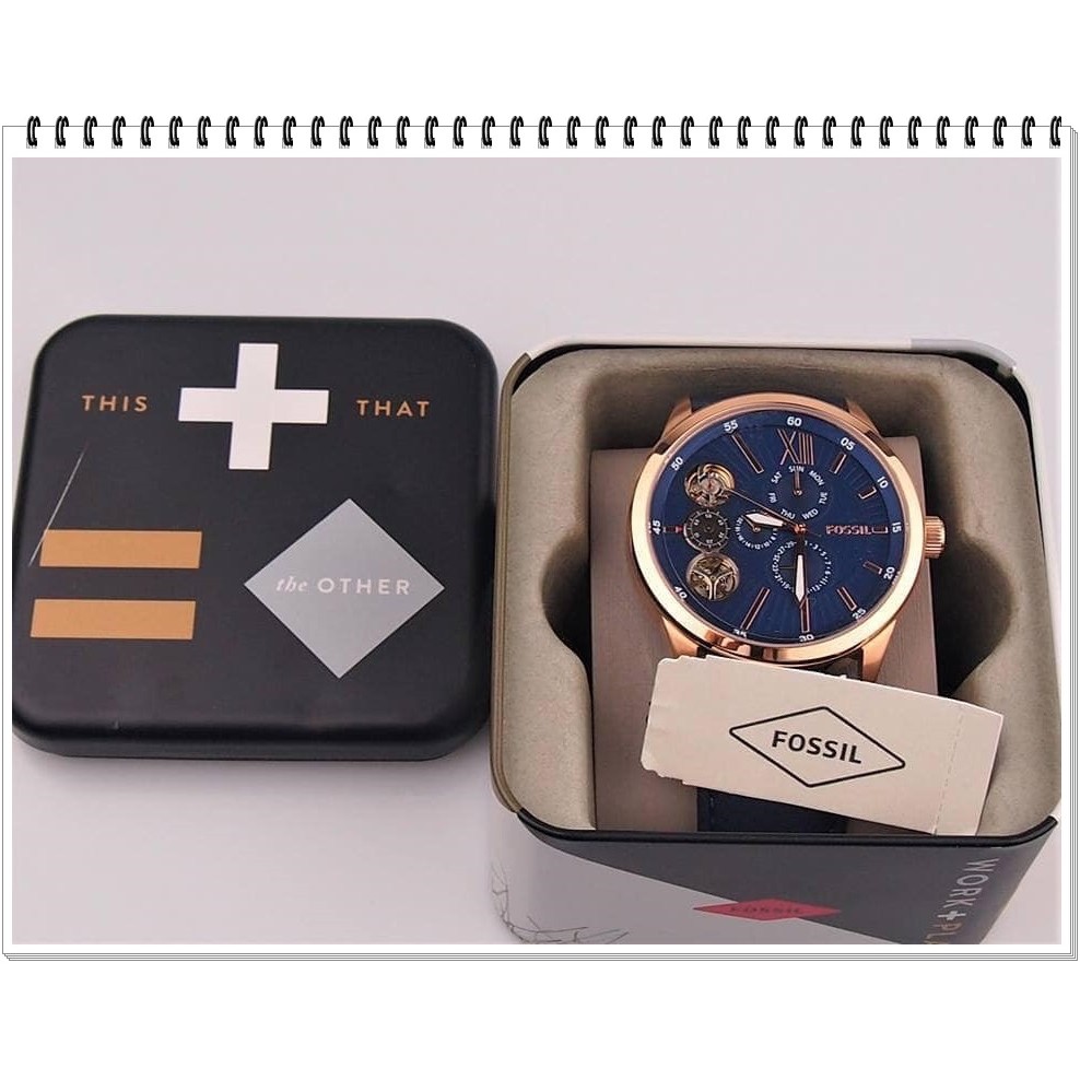 Fossil men's skeleton automatic watch business dress watch BQ2Fossil9 BQ2Fossil8